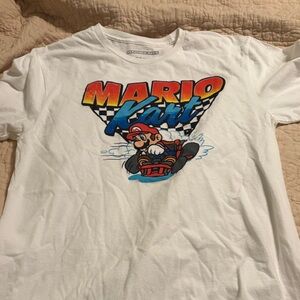 Nintendo Mario Kart White T-Shirt with Colorful Graphic